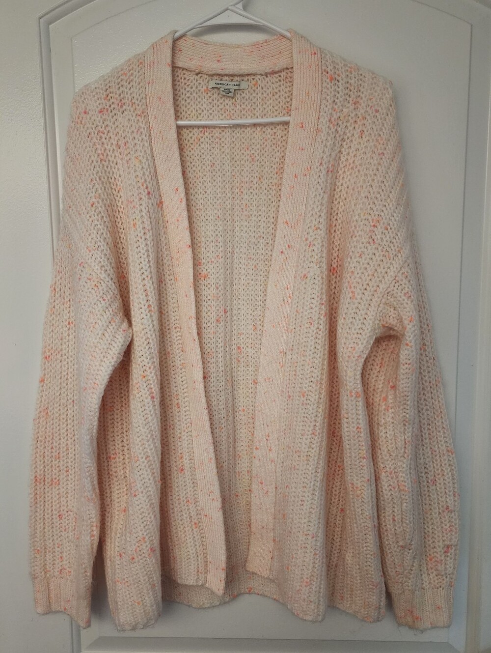 American Eagle Women's Pink Long Sleeve Balloon Sleeve Sweater Cardigan Small S